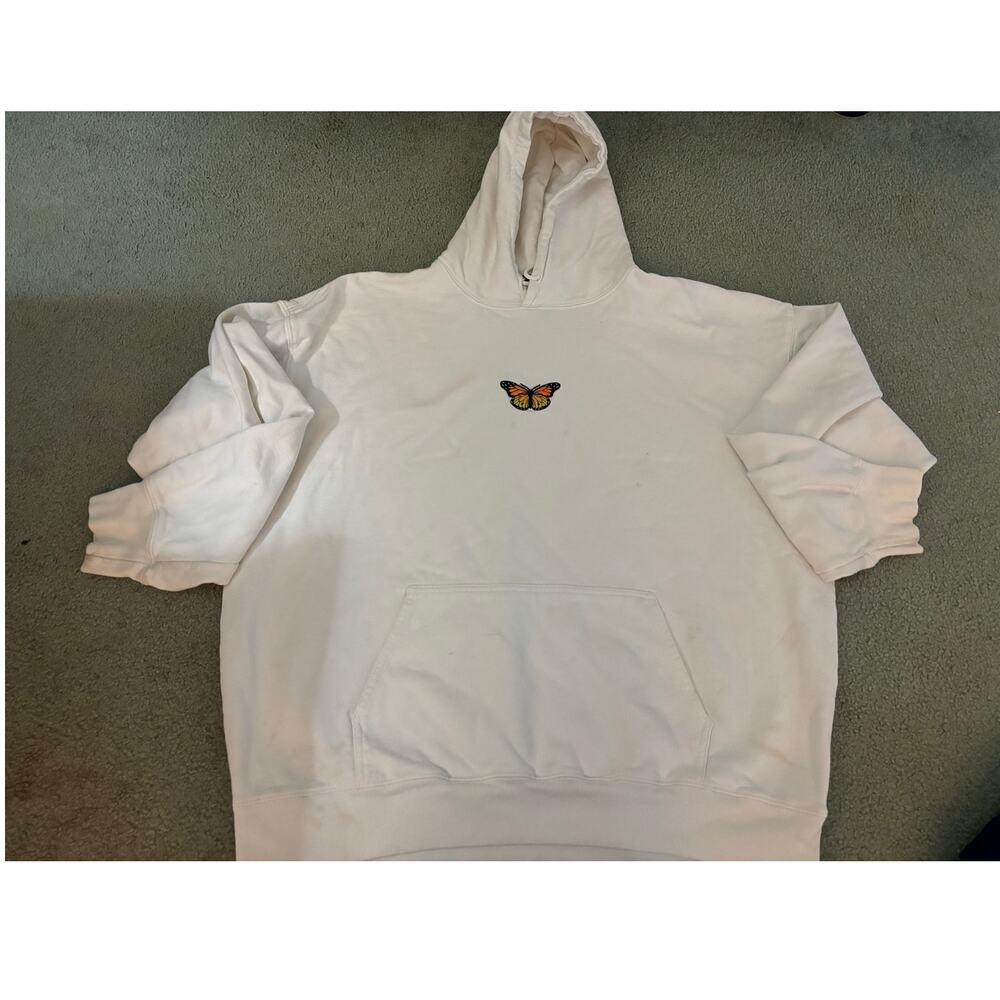 Brandy Melville Butterfly Embroidered Oversized Hoodie One Size